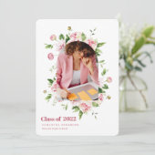 Cadre d'arc floral moderne Diplômé Invitation phot (Debout devant)