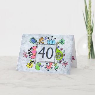 Cadre d'art populaire 40 40e anniversaire Carte de