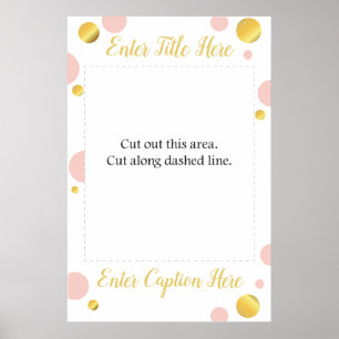 Cadre de accessoires de photo Affiche Rose Or Poin