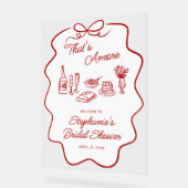 Cadre de bienvenue grande doodle rouge That's Amor (Angle)