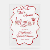 Cadre de bienvenue large That's Amore Red Doodle (Recto)