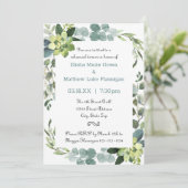 Cadre de bouquet sarcelle - Invitation à la soirée (Debout devant)
