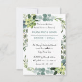 Cadre de bouquet turquoise - Invitation de douche  (Devant)