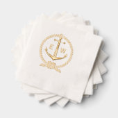 Cadre de corde nautique Ancre Monogramme Initiale (Insitu (empilé))