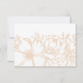 Cadre de courre de fleurs mariage élégant carte RS (Dos)