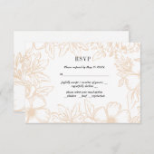 Cadre de courre de fleurs mariage élégant carte RS (Devant / Derrière)