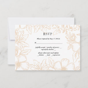 Cadre de courre de fleurs mariage élégant carte RS