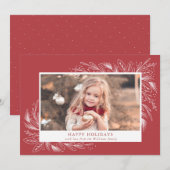 Cadre de fête, Carte de vœux photo de vacances (Devant / Derrière)