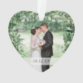 Cadre de feuillage | Date spéciale et deux photos (dos)