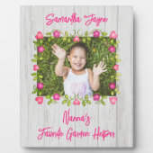 Cadre de Fleur Bois Look personnalisé Plaque cadea (Devant)