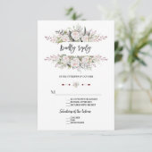 Cadre de fleurs blanches de charme Mariage RSVP (Debout devant)