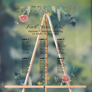Cadre de fleurs sauvages de jardin secret fantaisi