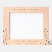 Cadre de fleurs sauvages personnalisé en souvenir (Recto)