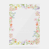 Cadre de fleurs sauvages rustique pour la bienvenu (Recto)