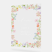 Cadre de fleurs sauvages rustique pour la bienvenu (Angle)