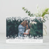 Cadre de flocon de neige | Carte photo de vacances (Debout devant)