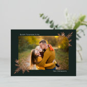 Cadre de foil botanique carte de photo de Thanksgi (Debout devant)