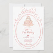 Cadre de gâteau et de chauve-souris Invitation d'a (Devant)