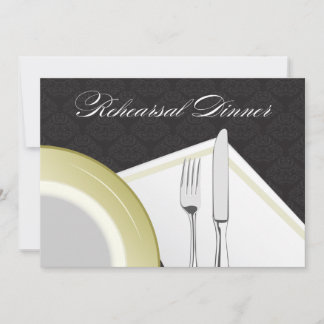 Cadre de la répétition Dîner Invitation (noir)