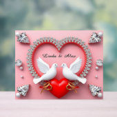 Cadre de mariage élégant avec colombes blanches (Neutre)