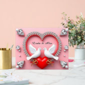 Cadre de mariage élégant avec colombes blanches (Mariage)