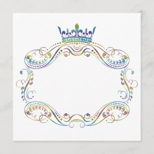 Cadre de médaillon avec invitation de la Couronne