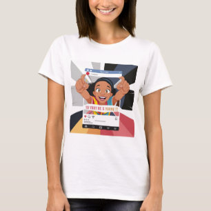 Cadre de médias sociaux Fun Kids T-Shirt Design