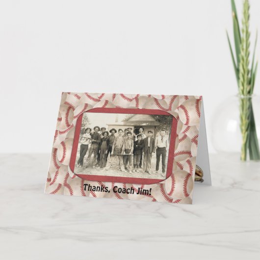 Cadre de Merci d'entraîneur de base-ball (Devant)