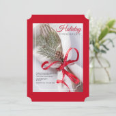 Cadre de Noël Dîner de fête Invitation (Debout devant)