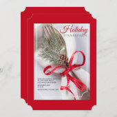 Cadre de Noël Dîner de fête Invitation (Devant / Derrière)