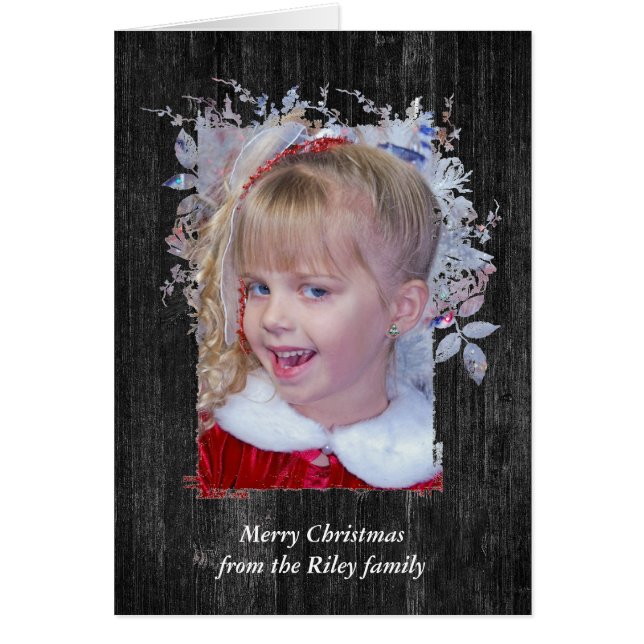 Cadre de Noël en bois foncé (Devant)