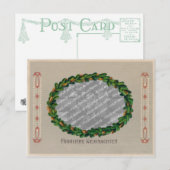 Cadre de photo de carte de Noël de Jugendstil - PC (Devant / Derrière)