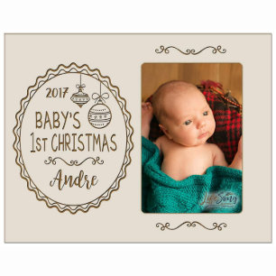 Cadre de photo gravé ęr par ivoire de Noël du b