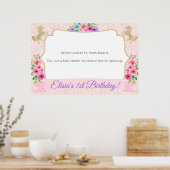 Cadre de Photomaton Licorne Poster Prop Fleur Or (Cuisine)