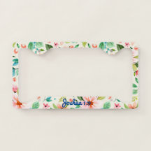 Cadre de plaque de licence tropicale