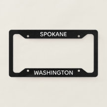 Cadre de plaque d'immatriculation de Spokane Washi