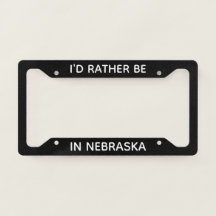 Cadre de plaque d'immatriculation Nebraska Cadre d