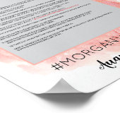 Cadre de Poster de Prop Photo à l'Aquarelle Rose (Coin)