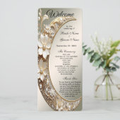 Cadre de Programme de Mariage Croissant Décoratif (Debout devant)