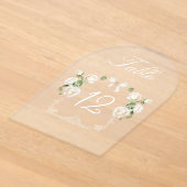 Cadre de roses blanches numéro de table en acryliq (Poser)