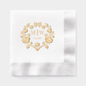 Cadre de roses pour les initiales 2 du marié et de (Recto)