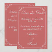 Cadre de Save the Date élégant (Devant / Derrière)