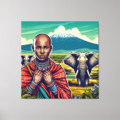 CADRE DE TOILE D'ART MASAI (Recto)
