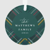 Cadre de vacances photo de famille vert Noël (dos)