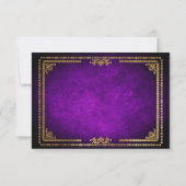 Cadre Déco de mariage RSVP Violet Royal et Or (Dos)