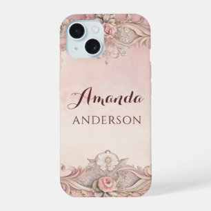 Cadre découpage grunge rose antique