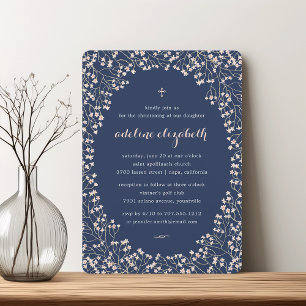 Cadre délicat   Invitation baptême ou baptême