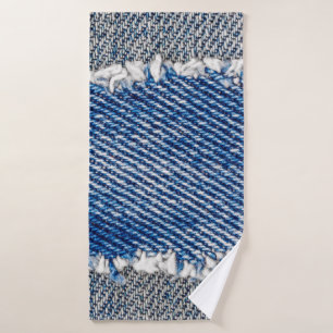 Cadre Denim. Tissu en denim déchiré avec bord de