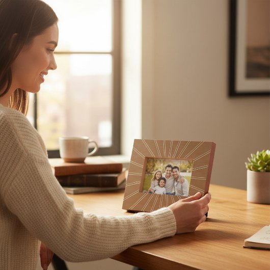 Cadre d'image à laser à rayons Abstraits moderne