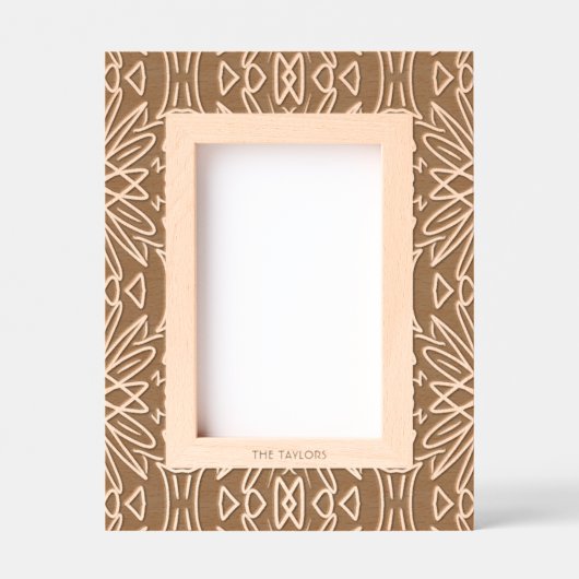 Cadre d'image en bois gravé rustique et élégant (Recto)